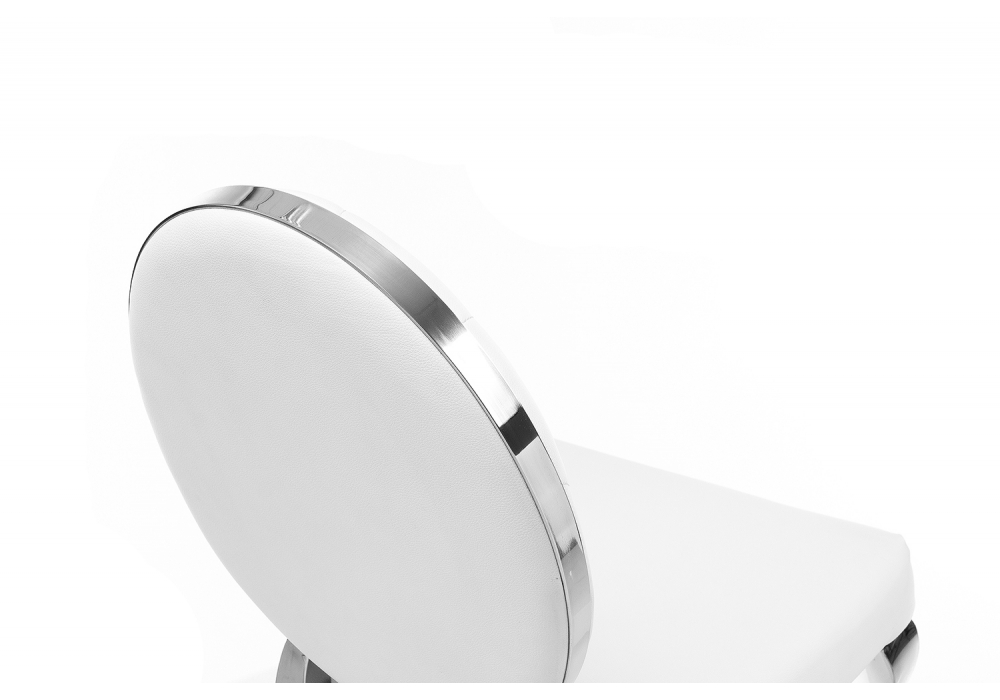 Стул на металлокаркасе Woodville Odda белый, ножки хром