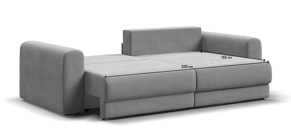 Модульный угловой диван РИЧМОНД MODOOL Велюр Monolit сталь