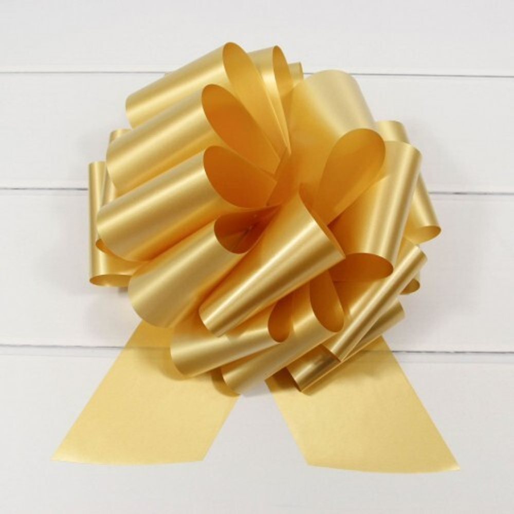 Бант Для Упаковки Подарка Большой 10 См (Золотой)