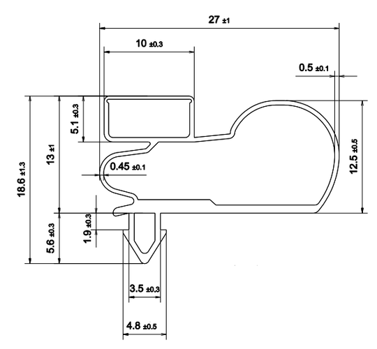 Уплотнитель для барного холодильника SFA Cool размер 610*465 мм (005 АНАЛОГ)