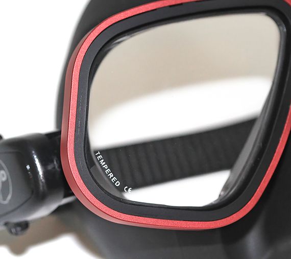 Маска FanDiver F299 с алюминиевой рамкой черный/красный