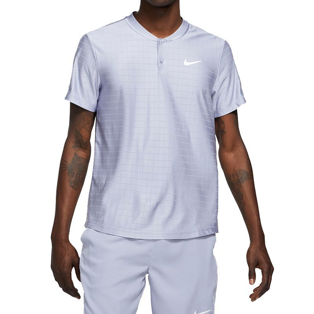 Мужское поло теннисное Nike Court Dri-Fit Advantage Polo - indigo haze/indigo haze/white