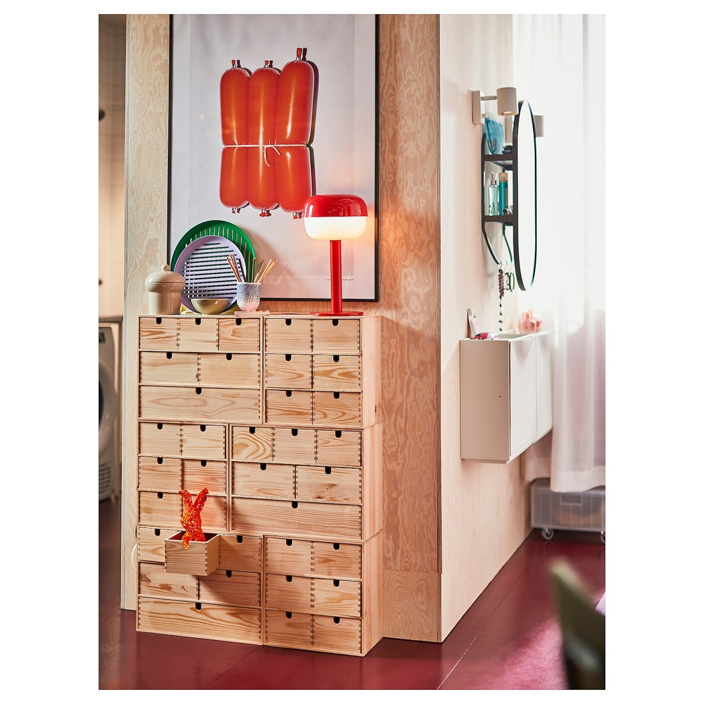IKEA BLÅSVERK  (ИКЕА БЛÅСВЕРК)  -  Настольная лампа, красный, 36 см
