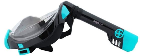 Маска полнолицевая Sargan Галактика премиум черная/бирюзовая/черная