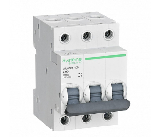 Автоматический выключатель Schneider Electric City9 Set 3P AB 63А С 4,5кА 400В
