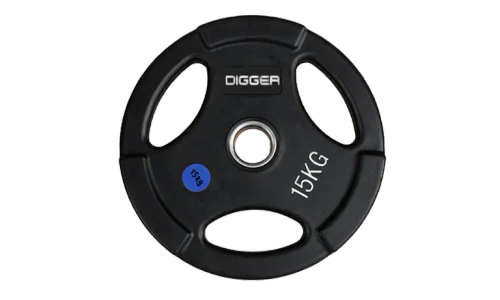 Диск олимпийский обрезиненный 3-х хватовый 15кг Hasttings Digger HD51C1C-15