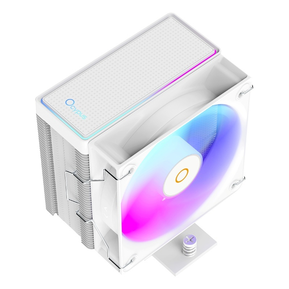 Кулер для процессора Ocypus Gamma A40 WH ARGB, 100mm ARGB FAN, Top ARGB Panel, 4 PIPES, 4-PIN PWM, 600-2400 RPM, 29DBA