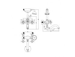 Душевая система Aksy Bagno Primavera Pr-2005-2004-Bronze схема
