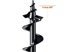 Шнек для мотобуров, грунт, d=250 мм, однозаходный Зубр 7051-25