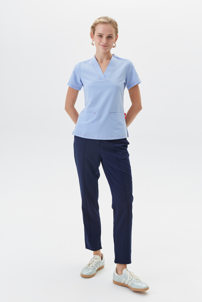 Брюки зауженные медицинские женские Сьют, нэви