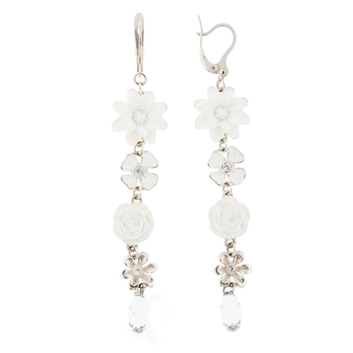 "Альпинтона" серьги в серебряном покрытии из коллекции "Бурунди" от Jenavi с английским замком