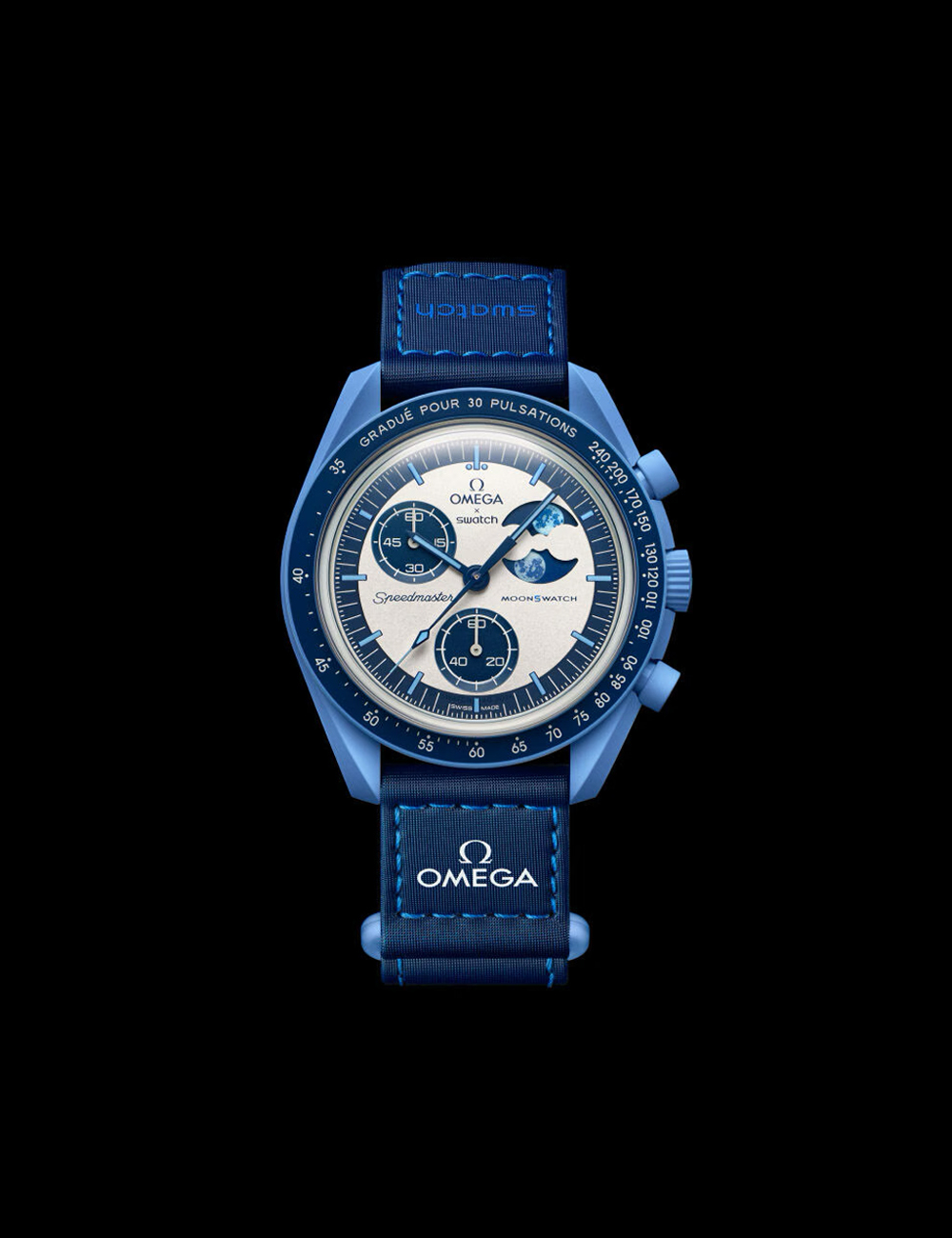 Наручные часы OMEGA x Swatch Moonswatch Super Blue Moonphase