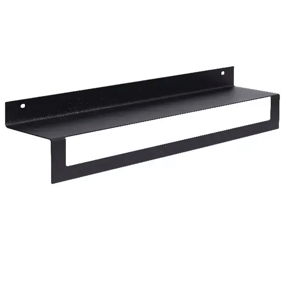 Полка настенная Line 50см с полотенцедержателем (черный)