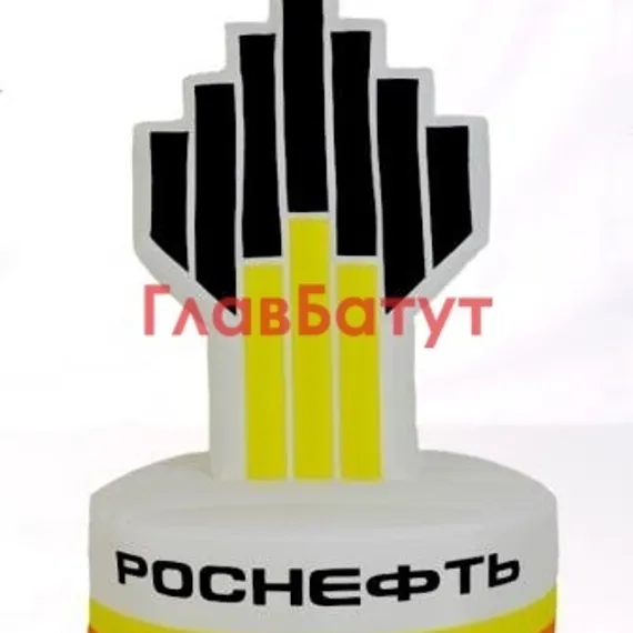 Логотип на пневмоопоре с подсветкой