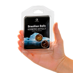 Набор из 2 шариков с массажным маслом и ледяным эффектом Secret Play Brazilian Balls