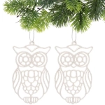 Подвеска «Мудрая сова» 10 см (набор 2 шт), белый