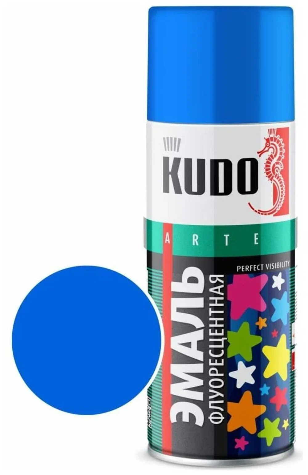 Эмаль флуоресцентная  KU-1202 голубой (0,52л)