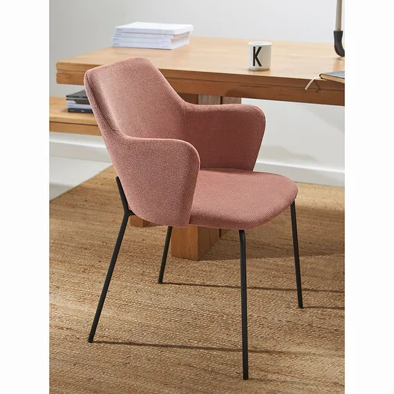 Стул Dwight, розовый фактурный шенилл