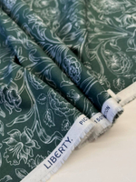 Хлопок Liberty изумрудный с белым цветочным узором Piccadilly Poplin - The 150th Anniversary Collection