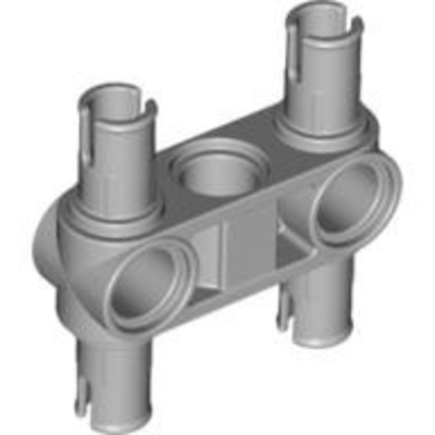 Lego Перпендикулярный контактный разъем 3L с 4-мя контактами (светло-серый) 48989 / 4225033 / 628215