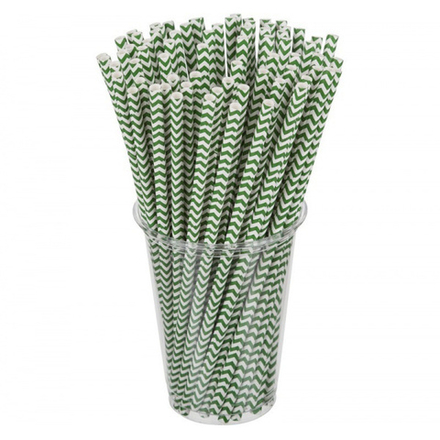 Трубочки Tambien ECO бумажные одноразовые 210x6 "Шеврон" 100шт/упак