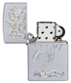 Зажигалка Satin Chrome Money Tree Design ZIPPO 29999