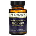 Dr. Mercola, ферменты люмброкиназы для пищеварения, 30 капсул