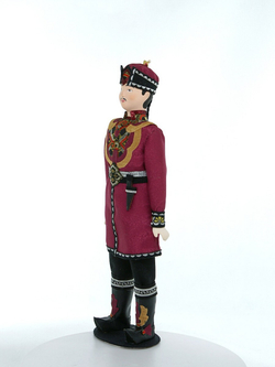 Кукла коллекционная Потешного промысла в калмыцком национальном костюме. Калмык