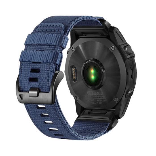 Ремешок QuickFit 22 мм для Garmin (циферблат 47мм) нейлоновый тактический (Синий)