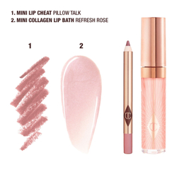 Charlotte Tilbury Mini Glossy Pink Lip Gloss + Lip Liner Set - Fresh Pink