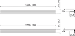 Pейка AlcaPlast для пола с уклоном APZ905M/1000 двухсторонняя, универсальная, 1 м