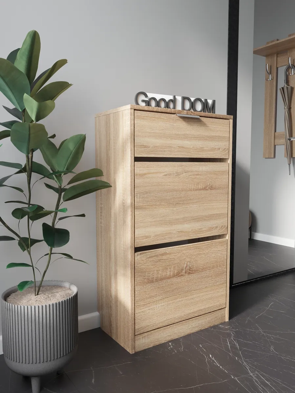 Обувница с ящиком закрытая