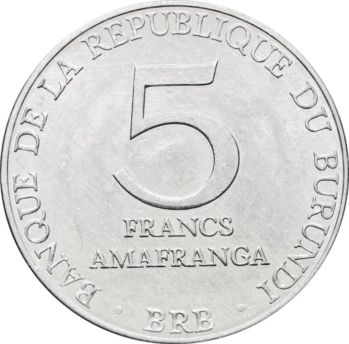 5 франков 1980 Бурунди