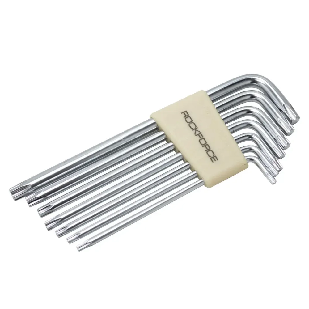 Набор ключей TORX Г-образных длинных, 7пр.(Т10,Т15,Т20,Т25,Т27,Т30,Т40) в пластиковом держателе RockForce##Rock FORCE RF-5071L