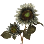 Искусственные цветы «FLOWERS GLAMOUR» 63см Подсолнухи 2 цветка зеленые