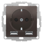 Розетка с заземлением с 2 USB  Systeme Electric ATN000630