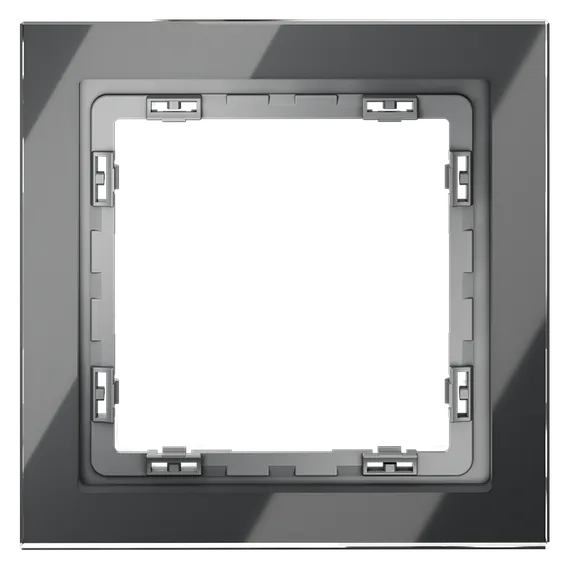 Рамка стеклянная VOLTUM S70 на 1 пост, (графит, стекло) vls110107