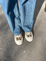 Кеды с принтом леопард