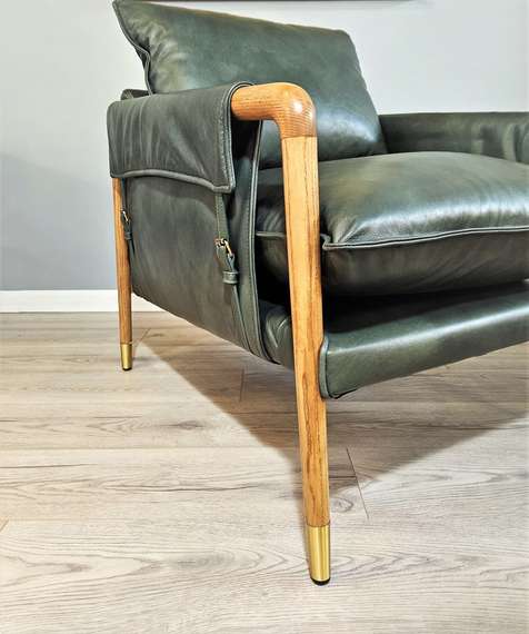 Кресло SC05, зеленая кожа