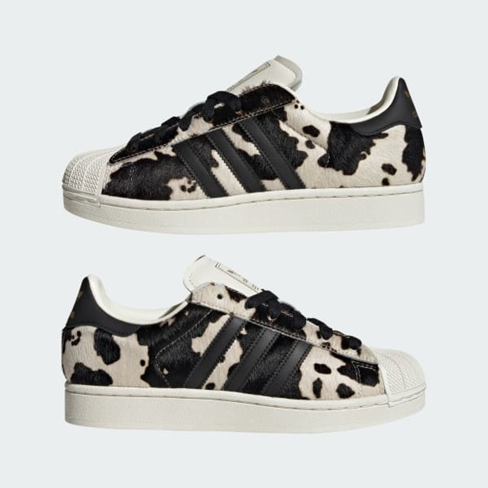 ADIDAS Кроссовки Superstar II с анималистическим принтом, черный/белый