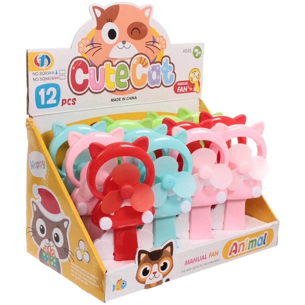 Вентилятор «Милые ушки», 20*9,5 см, микс