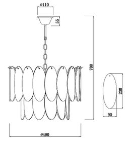 Подвесной светильник Freya Demure FR5189PL-09BS