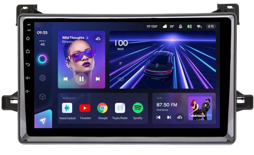 Магнитола для Toyota Prius 50, PHV 2015-2018 - Teyes CC3 Android 10, ТОП процессор, 4/32 Гб, CarPlay, SIM-слот