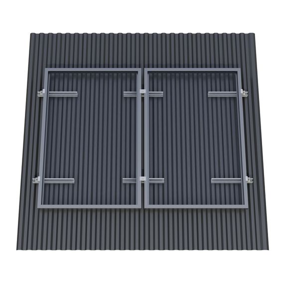 Крепёж двух солнечных батарей 300-600 Вт на наклонную крышу. 70 мм, фото №997277371