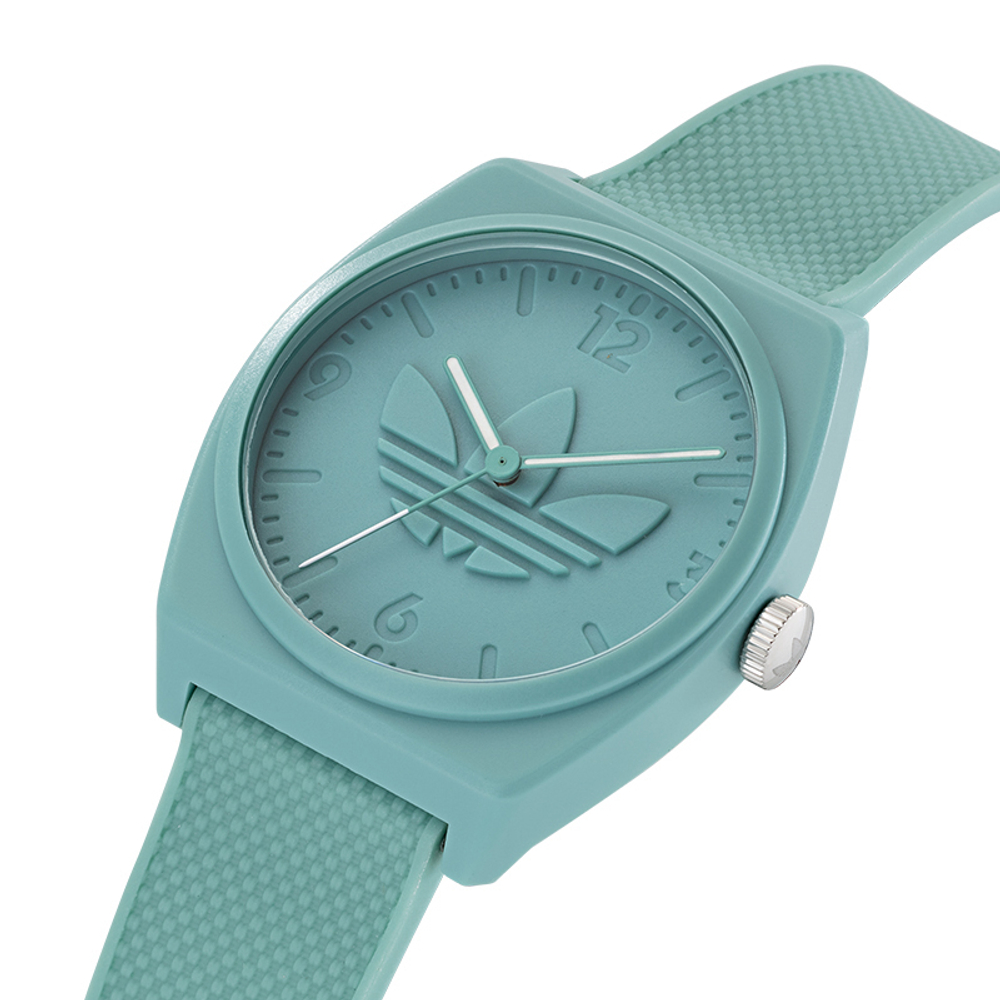 Adidas Originals STREET Wrist Watch Quartz Movement Resin Strap 38mm Green Dial Men"s Watches