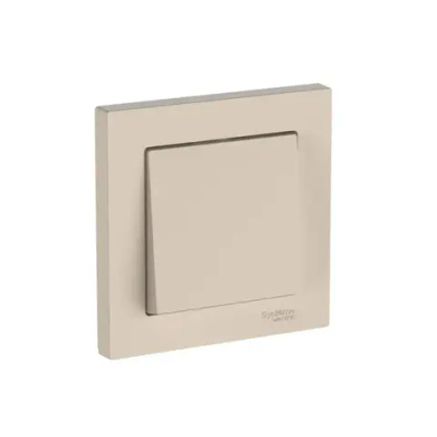 ATLASDESIGN 1-клавишный ВЫКЛЮЧАТЕЛЬ, сх.1, 10АХ, в сборе, быстрозажим. клем., ПЕСОЧНЫЙ