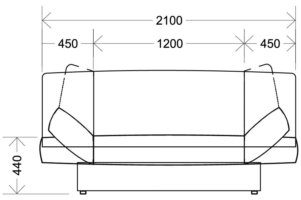Диван "Матильда" New чехловой (Ньютон лайт беж, 1 категория), Комфорт-S