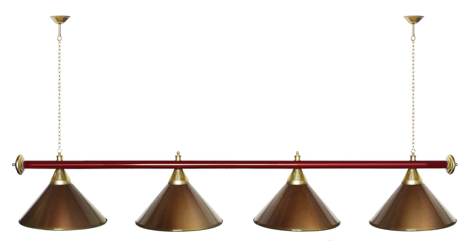 Лампа STARTBILLIARDS 4 пл. (плафоны золотые,штанга золотая,фурнитура золото) фото №89