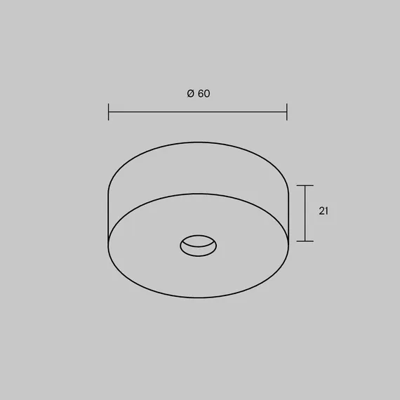 Накладная потолочная чаша для вертикального шинопровода Technical tra234scb-b