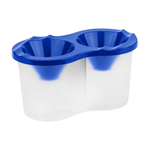 Стакан непроливайка для рисования, двойная с крышкой, баночка-стаканчик для мытья кисточек пластиковая